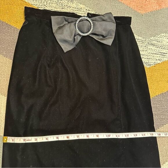 JESSICA MCLINTOCK GUNNE SAX Skirt Size 7/8 Vintage Long Maxi Velvet Bow - Picture 15 of 16